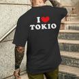I Love Tokio 私は愛する Tokio メンズTシャツ バックプリント 彼への贈り物