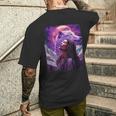 I Love Wolves ビンテージ ネイティブアメリカン メンズTシャツ バックプリント 彼への贈り物