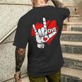 I Love You 手話 Asl Peak Languages メンズTシャツ バックプリント 彼への贈り物