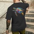 Manuel Antonio コスタリカ ティー ビーチ サーフ バケーション ウミガメ メンズTシャツ バックプリント 彼への贈り物