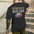 Mastro Costruttore Blocchi Di Mattoni Idea Regalo Papà T-shirt da uomo con stampa posteriore Regalos para él