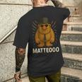 Matteooo イタリアンブレインロットミーム – シュールなaiクリーチャー メンズTシャツ バックプリント 彼への贈り物