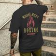 Mighty Mick's ボクシングジム ヴィンテージ アンティーク調 色あせ メンズTシャツ バックプリント 彼への贈り物