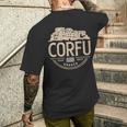 Motif Graphiqueintage De Corfou En Grèce T-shirt imprimé au dos Cadeaux pour lui