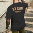 New Jersey Classic Buffintage Text Est1787 メンズTシャツ バックプリント 彼への贈り物