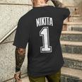 Nikitaサポーター番号 1番の大ファン メンズTシャツ バックプリント 彼への贈り物