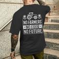 No Farmers No Food No Future ファーマー 農場農場農業 メンズTシャツ バックプリント 彼への贈り物