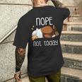 Nope Not Todayleeping American Bald Eagle Nap Early Bird メンズTシャツ バックプリント 彼への贈り物