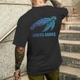 Northhore ハワイ ハワイアン ウミガメ タトゥー トライバルビーチ メンズTシャツ バックプリント 彼への贈り物