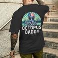 Octopus Daddy Bandiera Usa Festa Del Papà 4 Luglio Retrò T-shirt da uomo con stampa posteriore Regalos para él