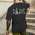 Paris Love France エッフェル塔tシャツ メンズTシャツ バックプリント 彼への贈り物