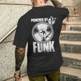 Powered By Funk Music 70年代 & 80年代 ビニール メンズTシャツ バックプリント 彼への贈り物