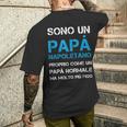 Regalo Papà Napoletano Napoli T-shirt da uomo con stampa posteriore Regalos para él