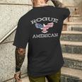 Rogue America ユーズド加工 アメリカ国旗 イーグル メンズTシャツ バックプリント 彼への贈り物