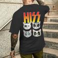 Hiss Cat シャツ 猫好き おもしろ猫シャツ メンズTシャツ バックプリント 彼への贈り物