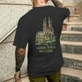 Sagrada Familia Barcelona メンズTシャツ バックプリント 彼への贈り物