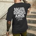 Salud Dinero Amor Y Tiempo Para Gastarlo メンズTシャツ バックプリント 彼への贈り物