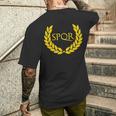 Spqrパープルローマ帝国 メンズTシャツ バックプリント 彼への贈り物