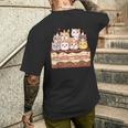 Sweet Icing Party 子猫好き 誕生日ケーキ かわいい猫 メンズTシャツ バックプリント 彼への贈り物