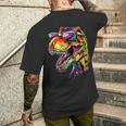 T-レックス ティラノサウルス・レックス 恐竜 恐竜大好き ディノ メンズTシャツ バックプリント 彼への贈り物