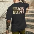 Team Euph Team Euphonium 吹奏楽部「チームユーフ」 おかしなユーフォニアム メンズTシャツ バックプリント 彼への贈り物
