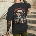 Too Cool For British Rule 4Th Of July Patriotic メンズTシャツ バックプリント 彼への贈り物