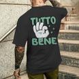 Tutto Bene イタリアの手のジェスチャー面白い引用イタリア 長袖tシャツ メンズTシャツ バックプリント 彼への贈り物