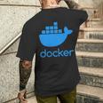 Twoided Docker ソフトウェアプログラミングと開発 メンズTシャツ バックプリント 彼への贈り物