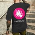 Uniswap Dex、Crypto Defi、分散型アプリケーション交換 メンズTシャツ バックプリント 彼への贈り物
