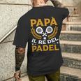 Uomo Papà Il Re Del Padel T-shirt da uomo con stampa posteriore Regalos para él