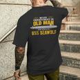 Ussシーウルフssn-21サブマリン 長袖tシャツ メンズTシャツ バックプリント 彼への贈り物