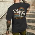 Vintage 1971 オリジナルパーツ 55周年記念 レトロ メンズTシャツ バックプリント 彼への贈り物