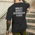 World's Okayest Rickenbacker Player ギターギフト メンズTシャツ バックプリント 彼への贈り物
