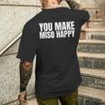 You Make Miso Happy Food Lover メンズTシャツ バックプリント 彼への贈り物