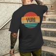 メンズ Yuri 名称 レトロ・ヴィンテージ・サンセット 限定版 メンズTシャツ バックプリント 彼への贈り物