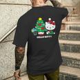 【クリスマス特集】Usデザイン ハローキティ クリスマスツリー メンズTシャツ バックプリント 彼への贈り物