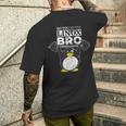 あなたもlinuxのbro Linuxのペンギンは、重量を持ち上げるか メンズTシャツ バックプリント 彼への贈り物