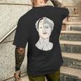 あんぐらけい 暗黒 日本 美 能面 ダビデ像 メンズTシャツ バックプリント 彼への贈り物