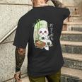 おにぎり猫カワイイ-アニメ弁当アート メンズTシャツ バックプリント 彼への贈り物