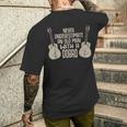 おもしろいドブロプレーヤーブルーグラスラバー メンズTシャツ バックプリント 彼への贈り物
