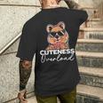 かわいい 過負荷 クオッカ ワラビー 有骨動物 オージー メンズTシャツ バックプリント 彼への贈り物