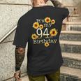 かわいいひまわり 94歳の誕生日 94歳の誕生日 メンズTシャツ バックプリント 彼への贈り物