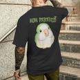 かわいいオキナインコインコクエーカーオウム鳥の恋人 メンズTシャツ バックプリント 彼への贈り物