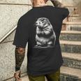 かわいいプレーリードッグのグラフィック アート デザイン メンズTシャツ バックプリント 彼への贈り物