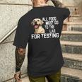 かわいいラブラドールをテストするには、すべての食品を実験室に行く必要があります メンズTシャツ バックプリント 彼への贈り物