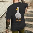 かわいい多角形のアヒル愛好家ファームアヒル メンズTシャツ バックプリント 彼への贈り物