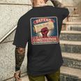 すべての敵から憲法を守る 愛国的な自由 メンズTシャツ バックプリント 彼への贈り物