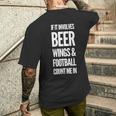それがビールの翼とフットボールを含むなら、私をカウントイン 長袖tシャツ メンズTシャツ バックプリント 彼への贈り物