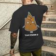 たけのこ 顔 イラスト かわいい おもしろ 簡単 シンプル ゆるい 野菜 メンズTシャツ バックプリント 彼への贈り物