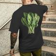 ほうれん草 野菜モチーフ イラスト ほうれん草 メンズTシャツ バックプリント 彼への贈り物